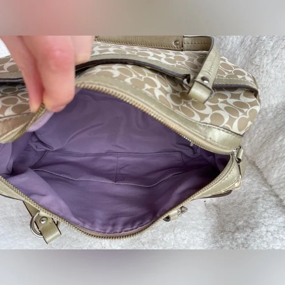 Coach Chelsea Heritage Signature Stripe Satchel Nr. F15132 - Picture 11 of 15